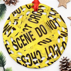 Crime Scene Ornament (round Filigree) by Valentinaart