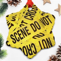 Crime Scene Ornament (snowflake) by Valentinaart