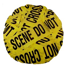 Crime Scene Large 18  Premium Round Cushions by Valentinaart