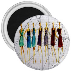 Fashion Sketch  3  Magnets by Valentinaart