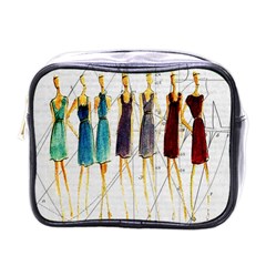 Fashion Sketch  Mini Toiletries Bags by Valentinaart