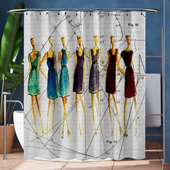 Fashion Sketch  Shower Curtain 60  X 72  (medium)  by Valentinaart