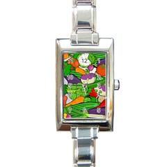 Vegetables  Rectangle Italian Charm Watch by Valentinaart