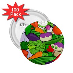 Vegetables  2 25  Buttons (100 Pack)  by Valentinaart