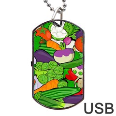 Vegetables  Dog Tag Usb Flash (one Side) by Valentinaart