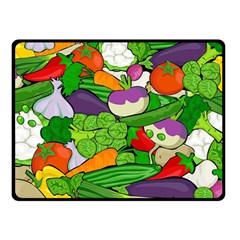 Vegetables  Double Sided Fleece Blanket (small)  by Valentinaart