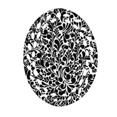 Pattern Oval Filigree Ornament (two Sides) by Valentinaart