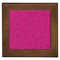 Pink Pattern Framed Tiles by Valentinaart