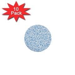 Blue Pattern 1  Mini Buttons (10 Pack)  by Valentinaart