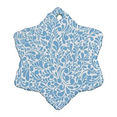 Blue Pattern Snowflake Ornament (two Sides) by Valentinaart