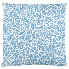 Blue Pattern Large Cushion Case (one Side) by Valentinaart