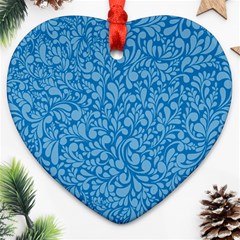 Blue Pattern Ornament (heart) by Valentinaart