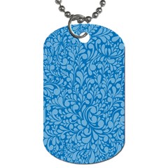 Blue Pattern Dog Tag (one Side) by Valentinaart