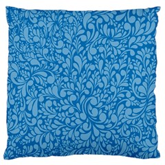 Blue Pattern Large Cushion Case (one Side) by Valentinaart