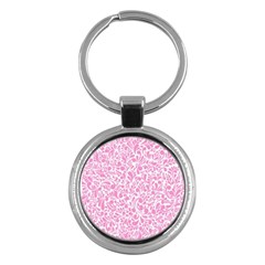 Pink Pattern Key Chains (round)  by Valentinaart