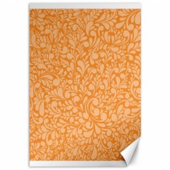 Orange Pattern Canvas 12  X 18   by Valentinaart