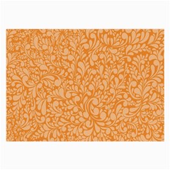 Orange Pattern Large Glasses Cloth by Valentinaart