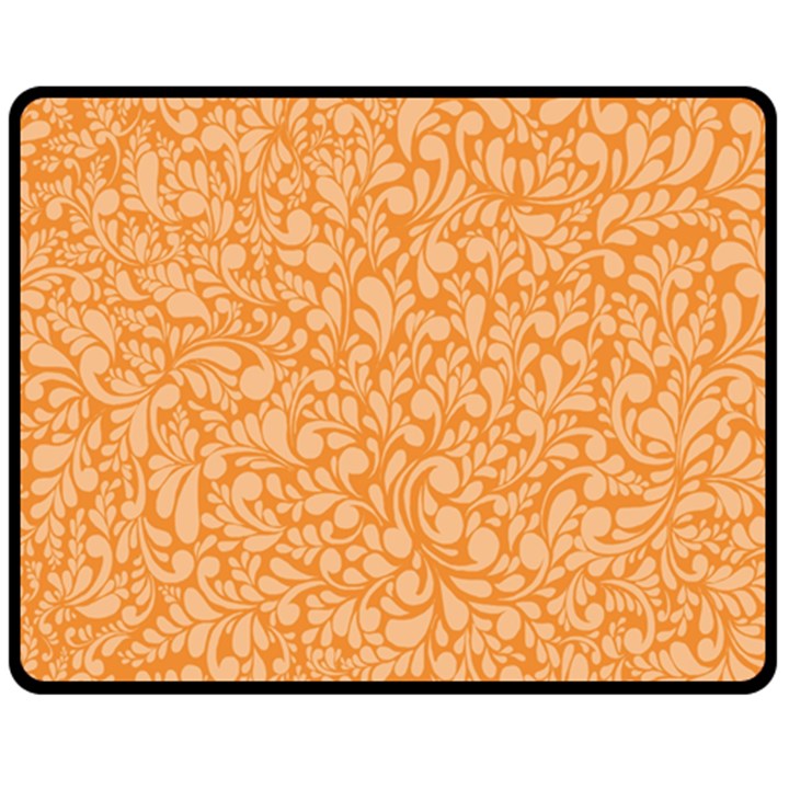 Orange pattern Fleece Blanket (Medium) 