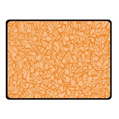 Orange Pattern Fleece Blanket (small) by Valentinaart