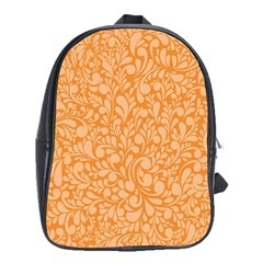 Orange Pattern School Bags (xl)  by Valentinaart