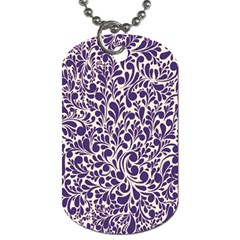 Purple Pattern Dog Tag (two Sides)