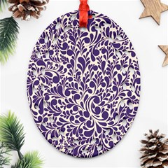 Purple Pattern Ornament (oval Filigree) by Valentinaart