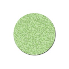 Green Pattern Magnet 3  (round) by Valentinaart