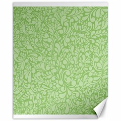 Green Pattern Canvas 11  X 14   by Valentinaart