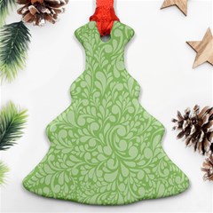 Green Pattern Ornament (christmas Tree)  by Valentinaart