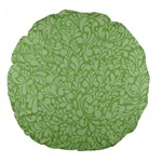 Green pattern Large 18  Premium Round Cushions Front