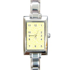 Yellow Pattern Rectangle Italian Charm Watch by Valentinaart