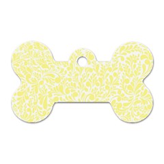 Yellow Pattern Dog Tag Bone (one Side) by Valentinaart