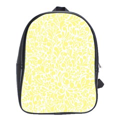 Yellow Pattern School Bags(large)  by Valentinaart