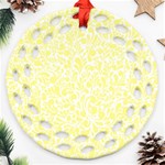 Yellow pattern Round Filigree Ornament (Two Sides) Front