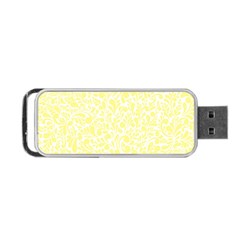 Yellow Pattern Portable Usb Flash (one Side) by Valentinaart