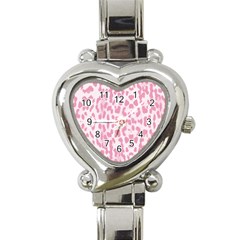 Leopard Pink Pattern Heart Italian Charm Watch by Valentinaart