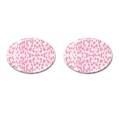 Leopard Pink Pattern Cufflinks (oval) by Valentinaart