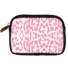 Leopard Pink Pattern Digital Camera Cases by Valentinaart