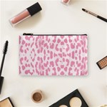 Leopard pink pattern Cosmetic Bag (Small)  Front