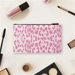 Leopard pink pattern Cosmetic Bag (Small)  Back