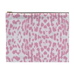 Leopard Pink Pattern Cosmetic Bag (xl) by Valentinaart