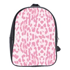 Leopard Pink Pattern School Bags(large)  by Valentinaart