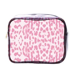 Leopard Pink Pattern Mini Toiletries Bags by Valentinaart