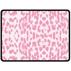 Leopard Pink Pattern Fleece Blanket (large)  by Valentinaart