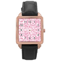 Leopard Pink Pattern Rose Gold Leather Watch  by Valentinaart