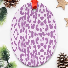 Purple Leopard Pattern Ornament (oval)