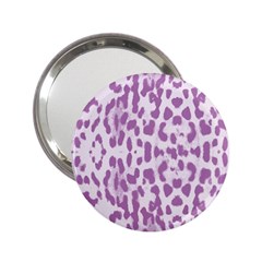 Purple Leopard Pattern 2 25  Handbag Mirrors by Valentinaart