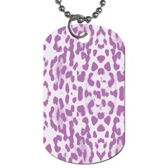 Purple Leopard Pattern Dog Tag (one Side) by Valentinaart