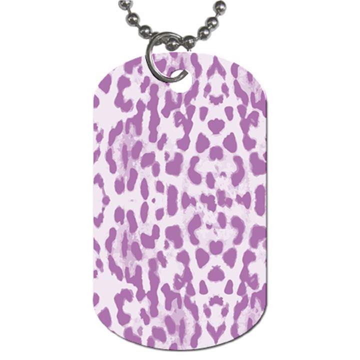 Purple leopard pattern Dog Tag (One Side)