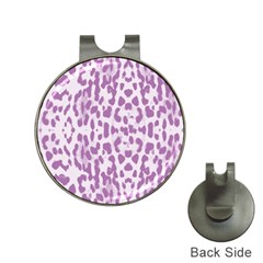 Purple Leopard Pattern Hat Clips With Golf Markers by Valentinaart